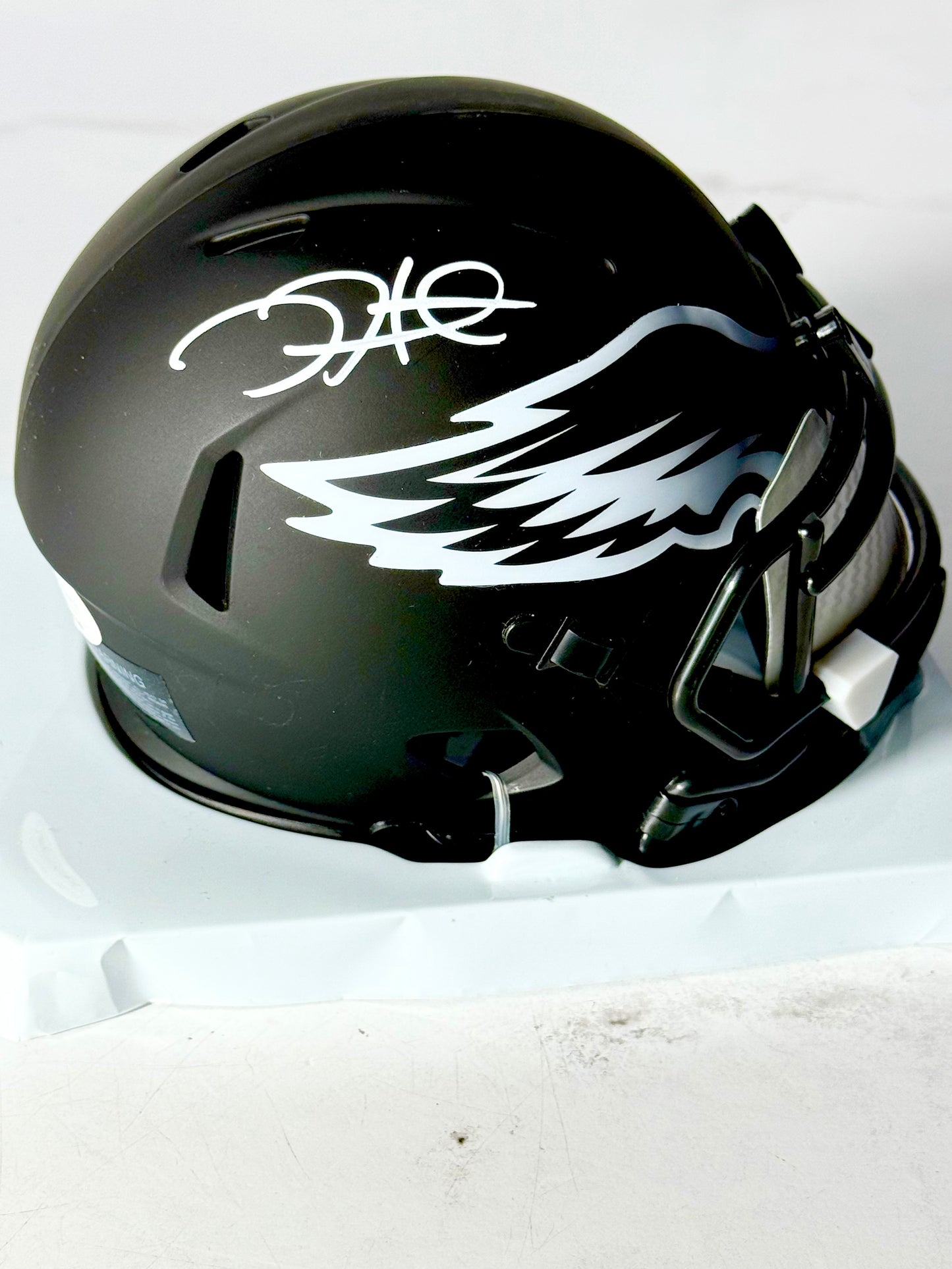 Jalen Hurts Signed Eagles Eclipse Mini Helmet JSA Certified