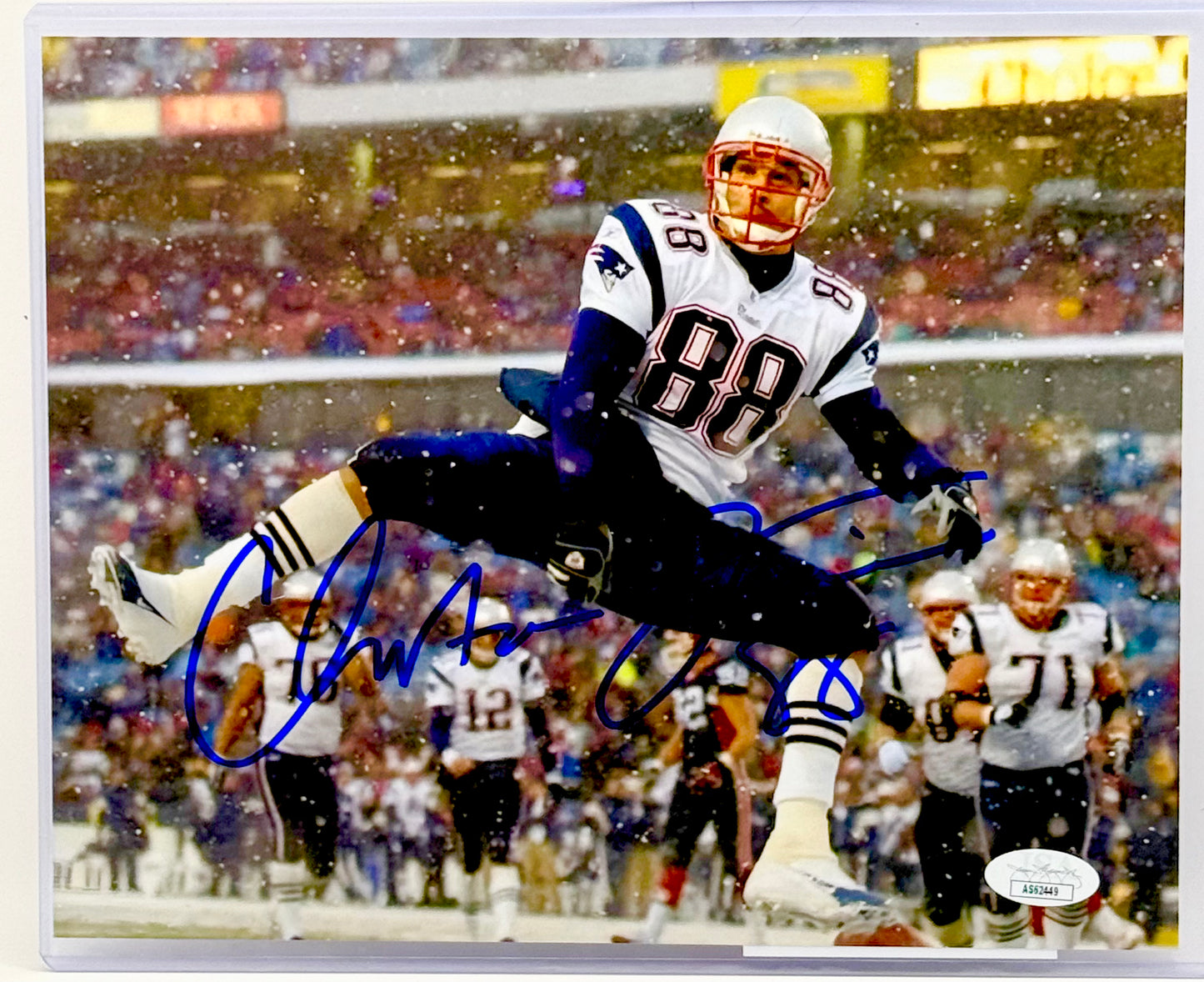 Christian Fauria Signed Patriots 8x10 Photo JSA Certified