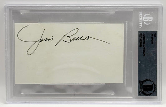 Jim Brown Signed Cut Beckett Slabbed