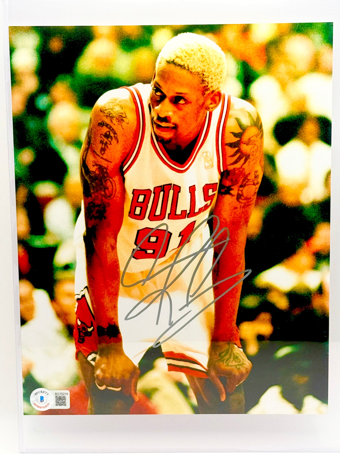 Dennis Rodman Signed 8x10 Photo Beckett Certified