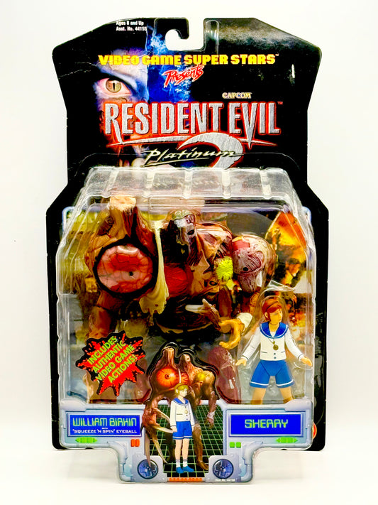 1998 Resident Evil Platinum 2 William Birkin and Sherri NIB