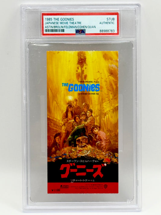 Original 1985 The Goonies Japanese Movie Ticket PSA Slabbed