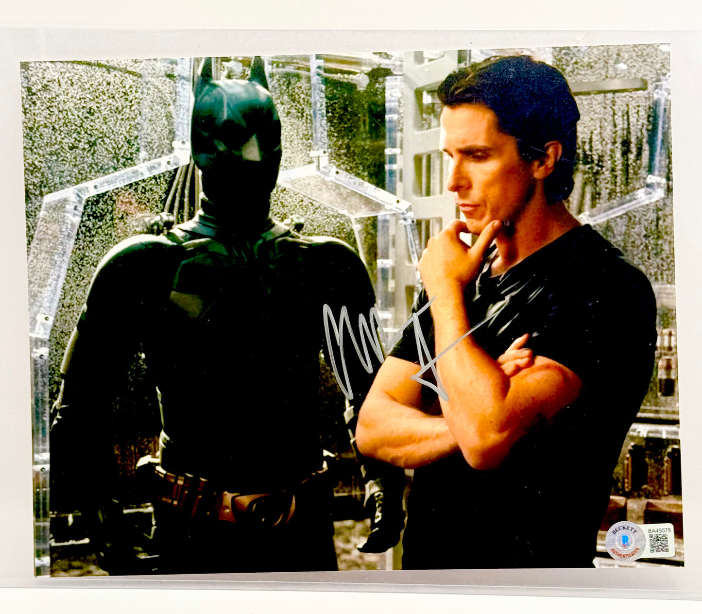 Christian Bale Batman Signed 8x10 Photo Beckett Certified