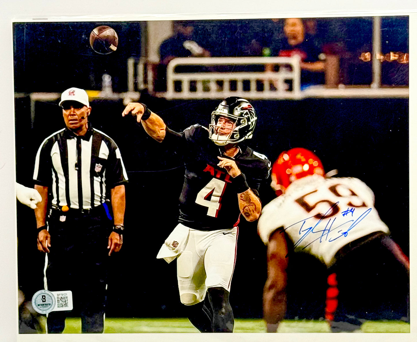 Taylor Heinicke Signed Falcons 8x10 Photo Beckett Certified