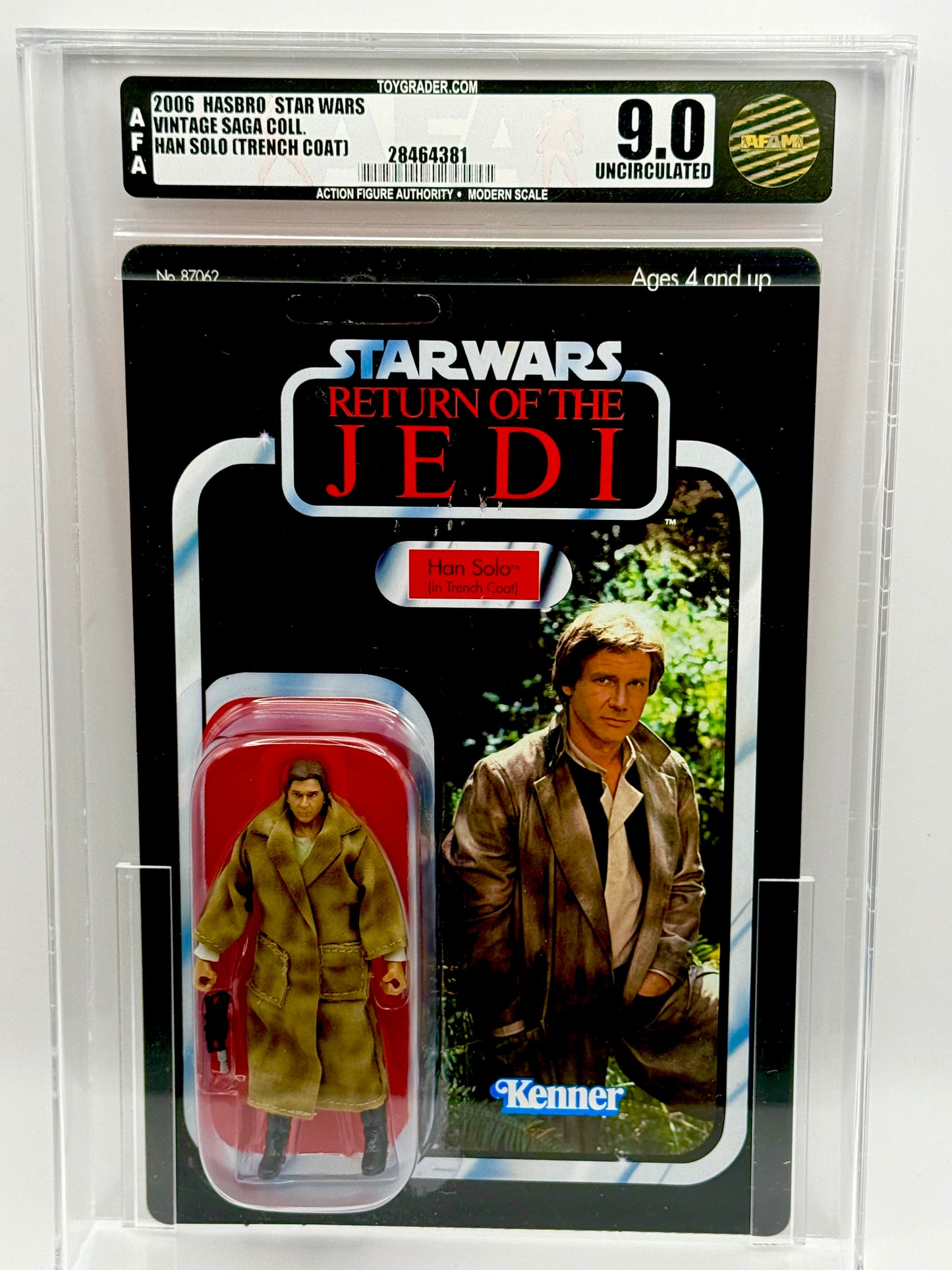 2006 Han Solo Star Wars Action Figure AFA 9.0 Grade High Pop Uncirculated