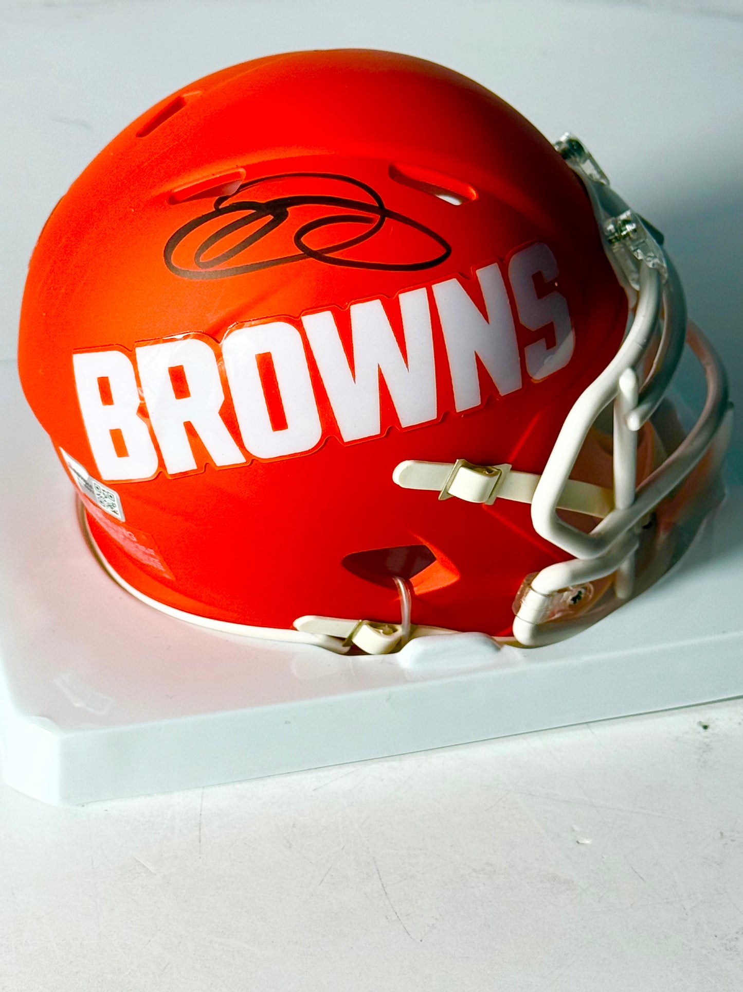 Odell Beckham Signed Browns AMP Mini Helmet Fanatics Certified