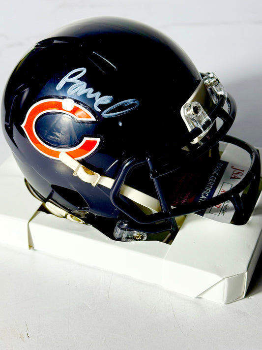 Rome Odunze Signed Bears Mini Helmet JSA Certified