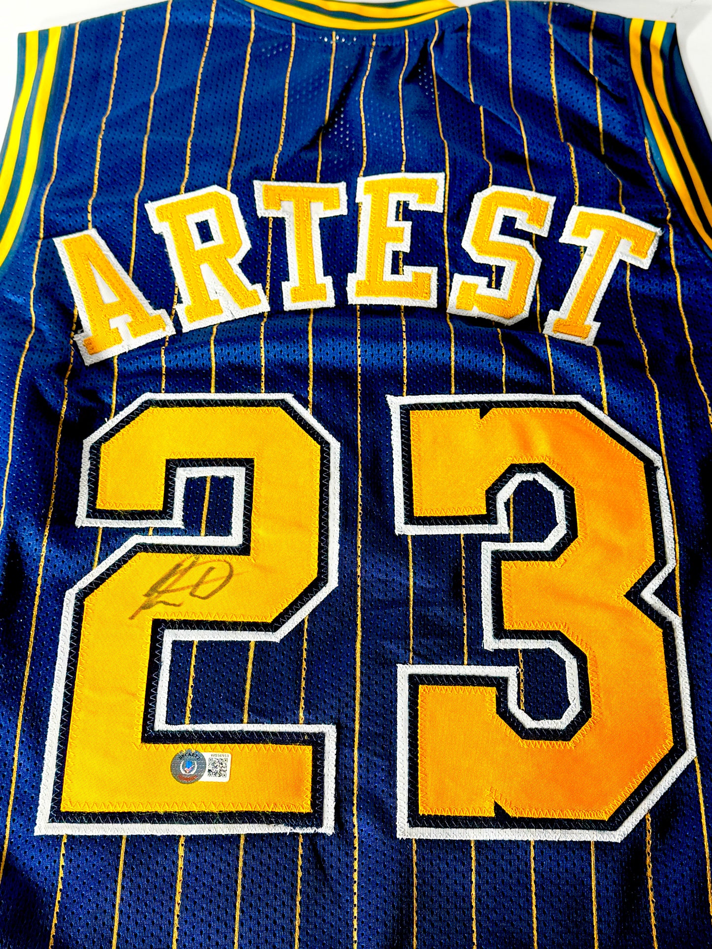 Ron Artest Signed Pacers Jersey Beckett Certified