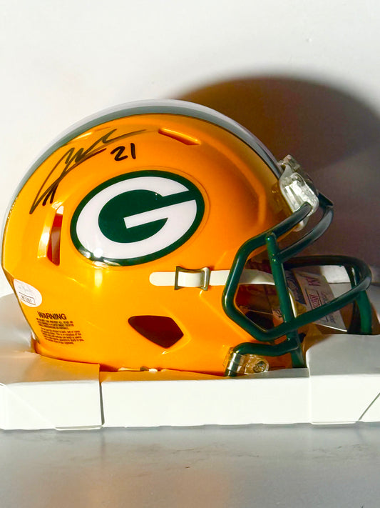 Charles Woodson Signed Packers Mini Helmet JSA Certified