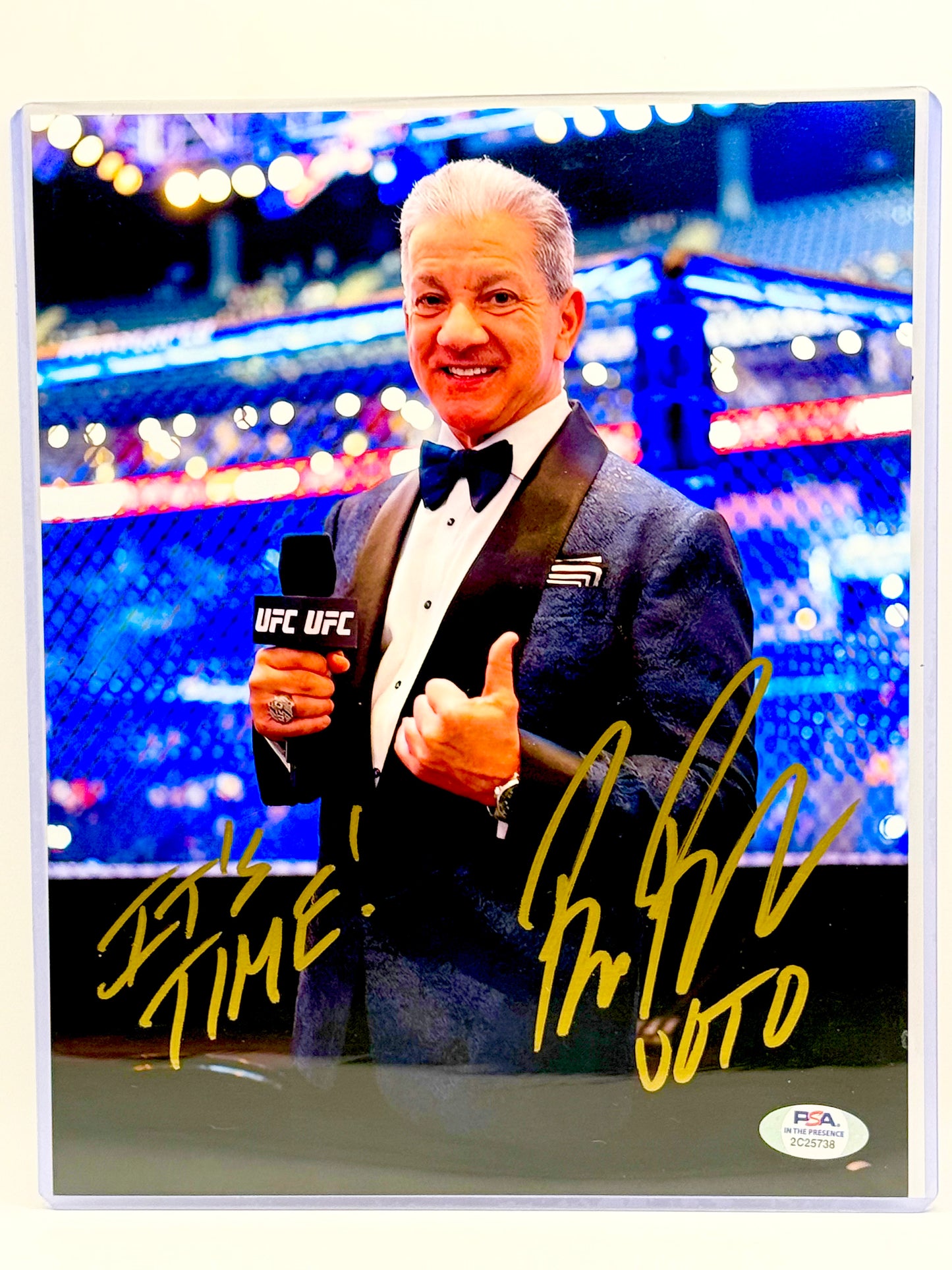 Bruce Buffer Signed UFC 8x10 Photo PSA Certified