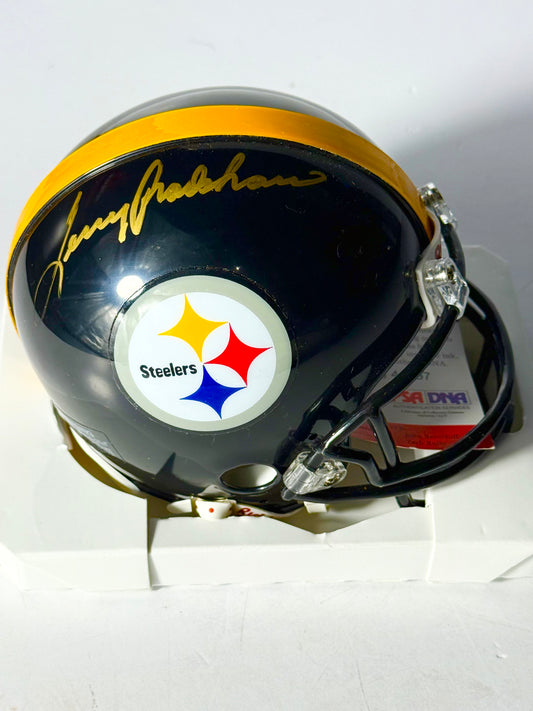 Terry Bradshaw Signed Steelers Mini Helmet PSA Certified