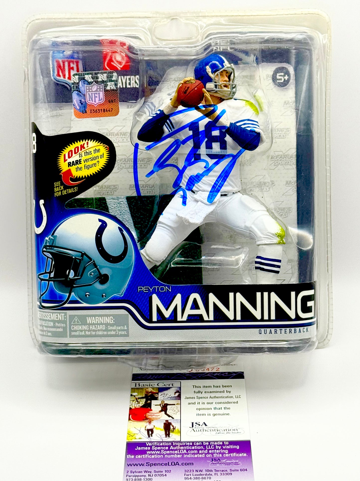 Peyton Manning Signed McFarlane Figure JSA Certified