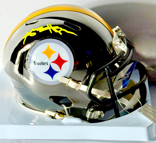 Antonio Brown Signed Steelers Chrome Mini Helmet Beckett Certified