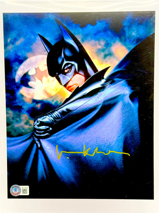 Val Kilmer Batman Signed 8x10 Photo Beckett Certified