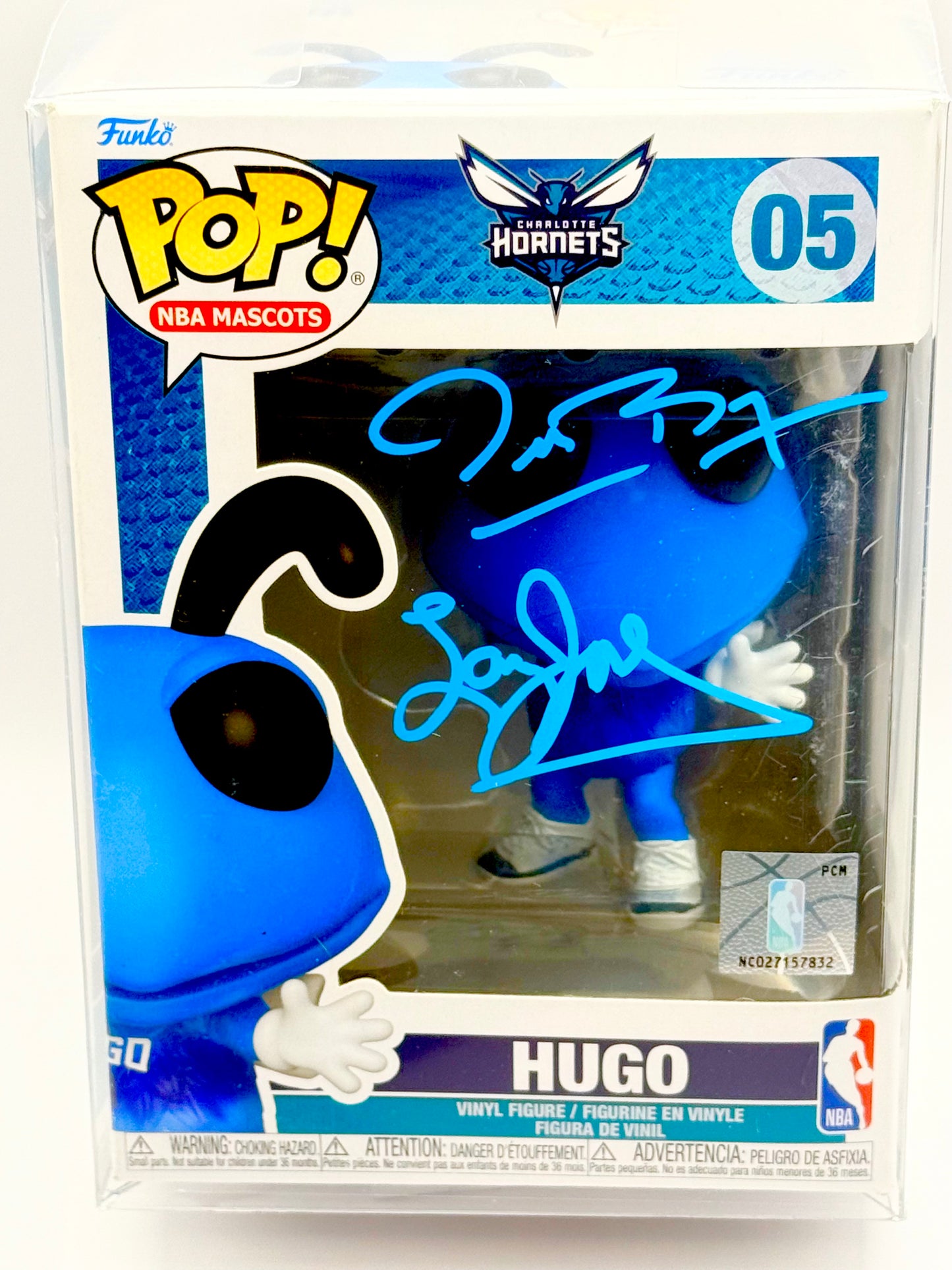 Larry Johnson & Mugsey Bogues Signed Funko Pop JSA Certified