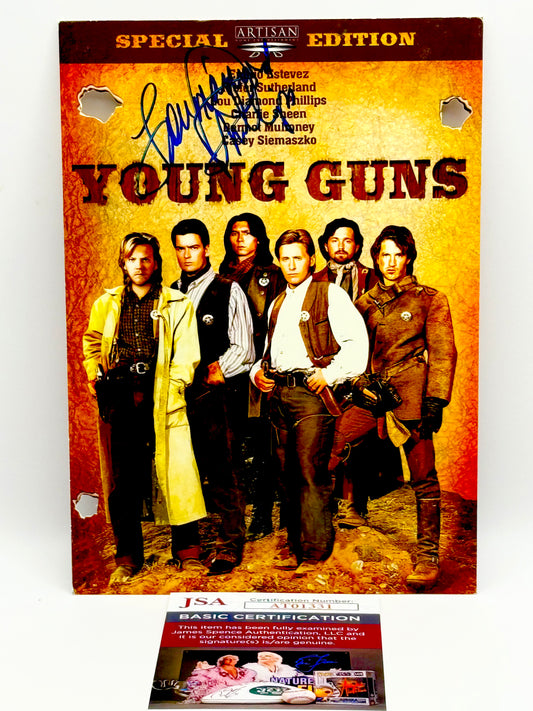 Lou Diamond Phillips Signed Young Guns DVD Sleeve JSA Certified