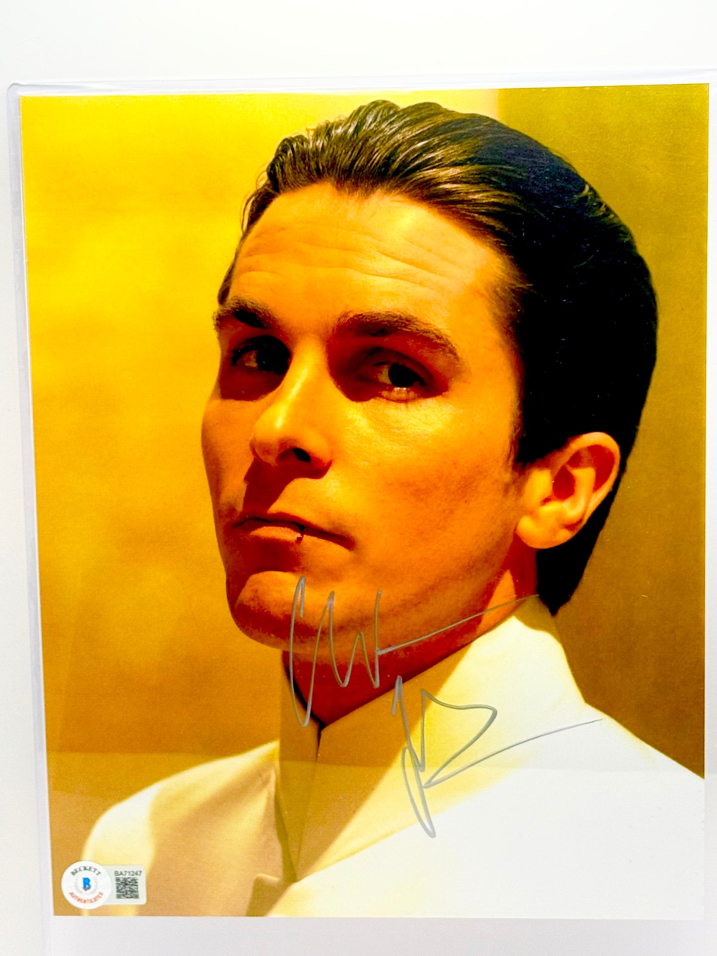 Christian Bale American Psycho Signed 8x10 Photo Beckett Certified