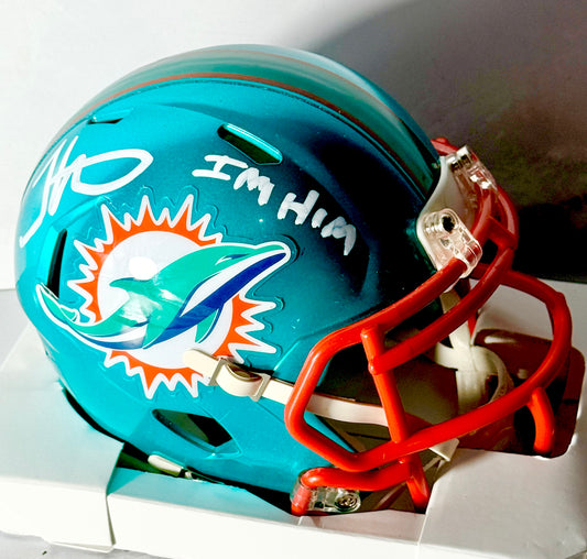 Tyreek Hill Signed Dolphins Flash Mini Helmet Beckett Certified (I’m Him)