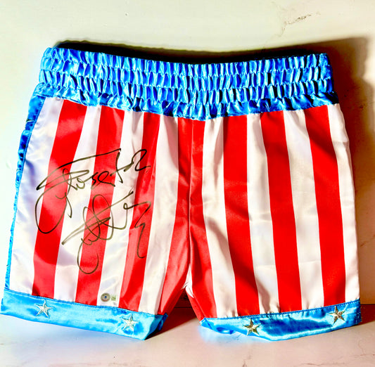 Sylvester Stallone Signed Rocky Boxing Trunks Beckett Certified