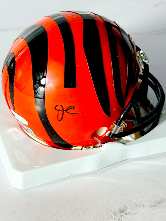 Jamarr Chase Signed Bengals Mini Helmet JSA Certified