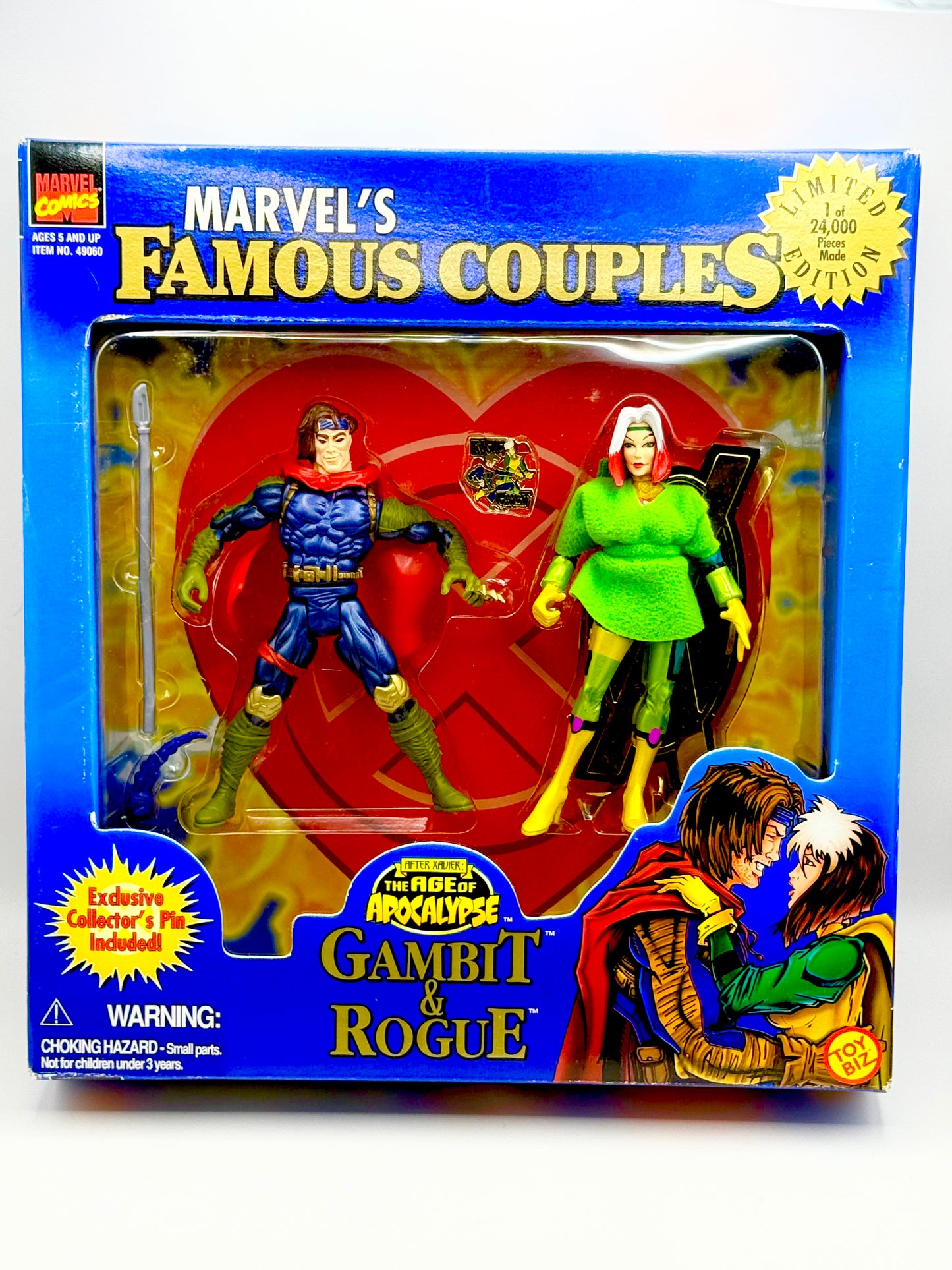 1997 Marvel Gambit & Rogue Famous Couples Set NIB