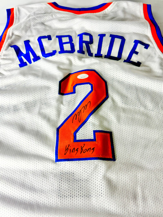 Miles Deuce McBride Signed Knicks Jersey (Bing Bing) JSA Certified