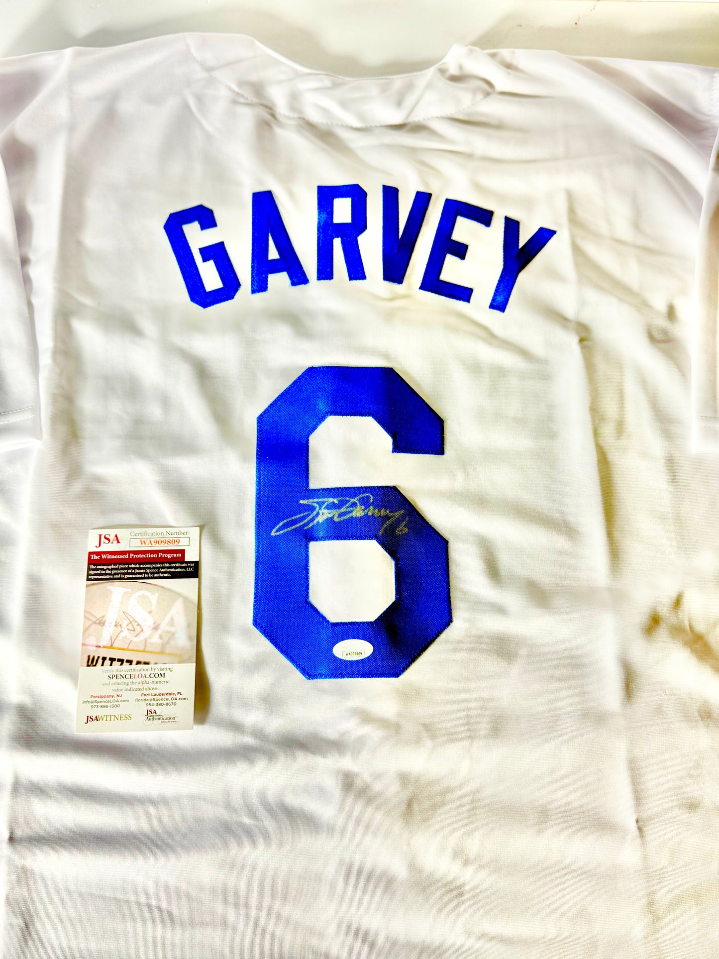 Steve Garvey Signed Dodgers Jersey JSA Certified