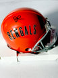 Jamarr Chase Signed Bengals Throwback Mini Helmet JSA Certified