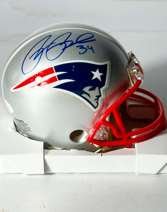 Rex Berkhead Signed Patriots Mini Helmet RARE JSA Certified