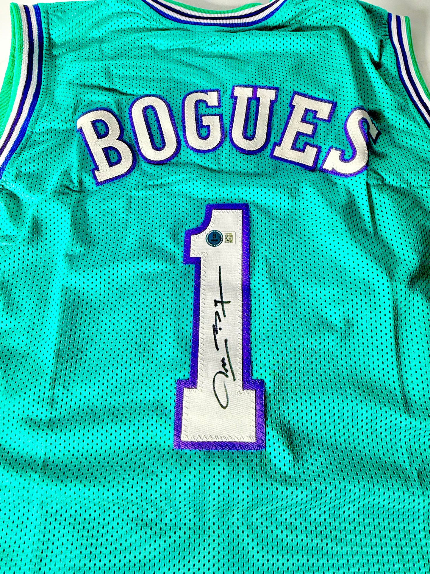 Muggsy Bogues Signed Hornets Jersey Beckett Certified