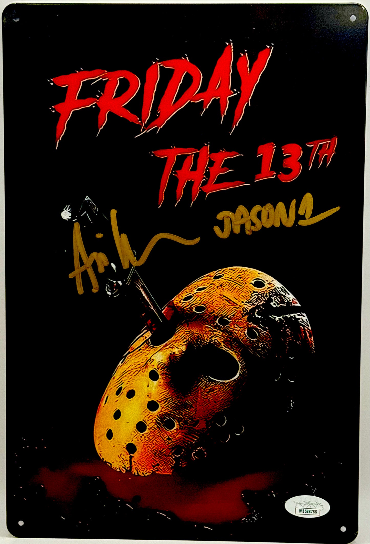 Ari Lehman Signed Metal Friday the 13th Sign