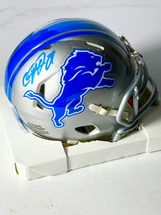 Calvin Johnson Signed Lions Mini Helmet PSA Certified