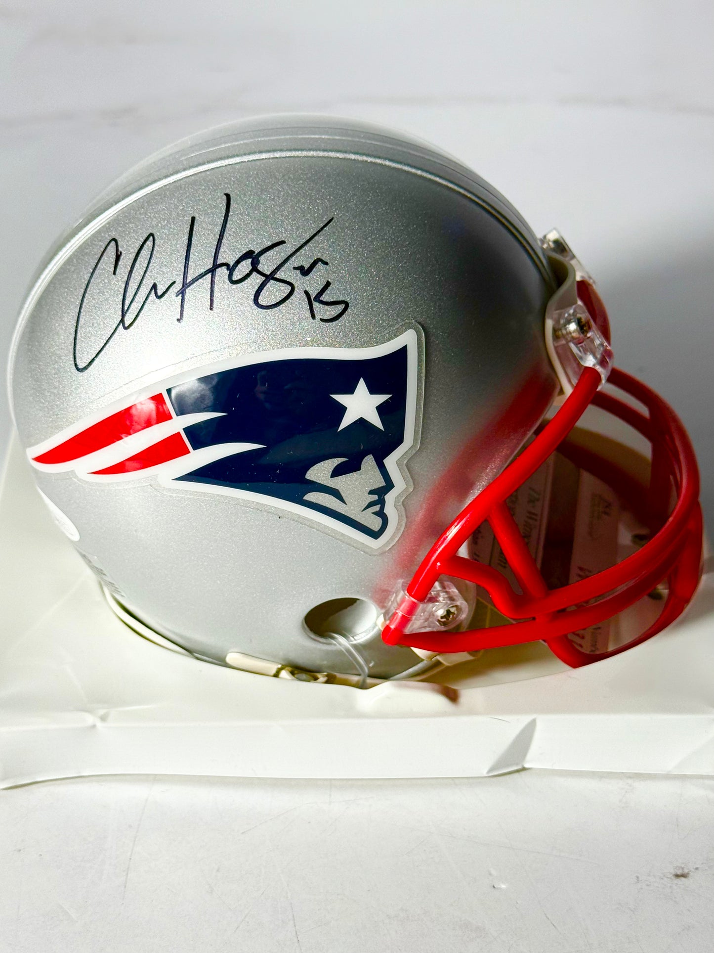 Chris Hogan Signed Patriots Mini Helmet JSA Certified