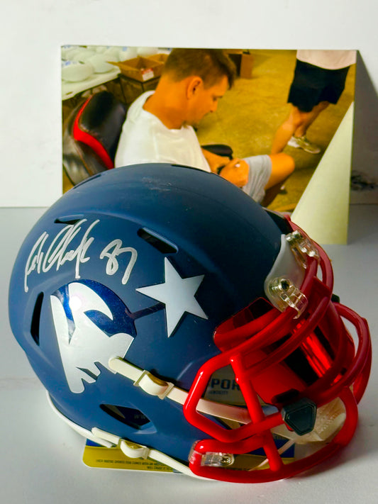 Rob Gronkowski Signed Patriots AMP Mini Helmet Radke Certified