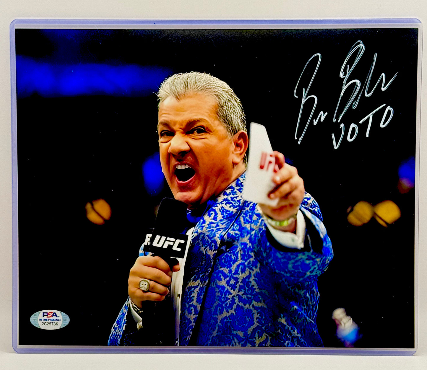 Bruce Buffer Signed UFC 8x10 Photo PSA Certified