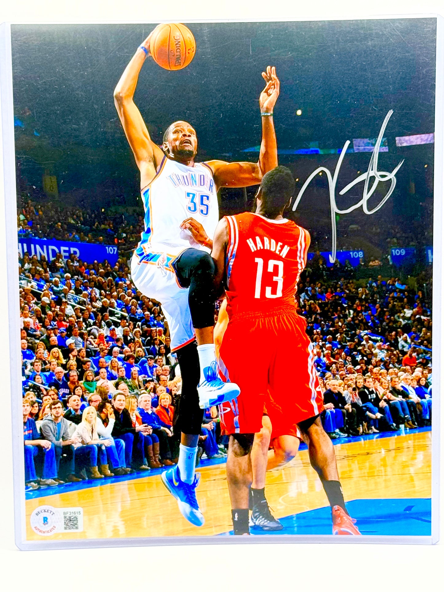 Kevin Durant Signed 8x10 Photo Beckett Certified