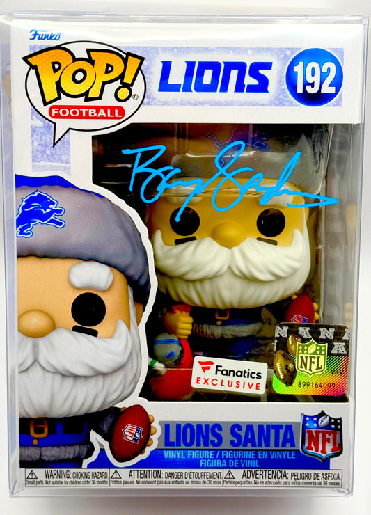 Barry Sanders Lions Signed Funko Pop Schwartz Certified