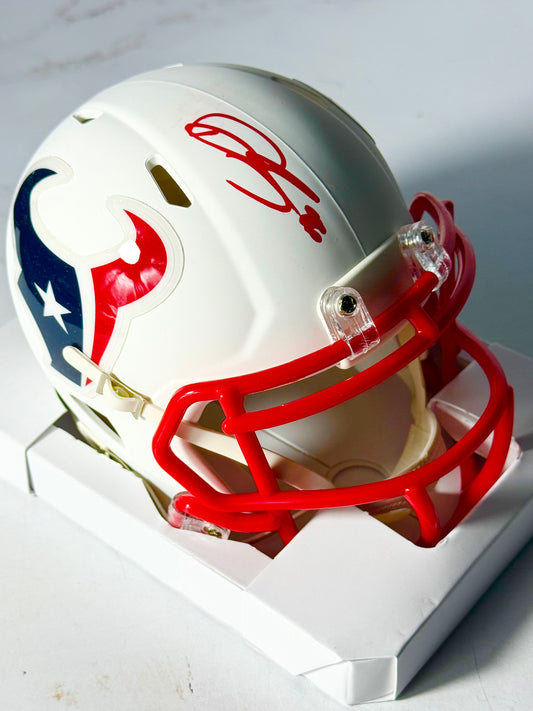 Dalton Shultz Signed Texans Alt Mini Helmet Beckett Certified