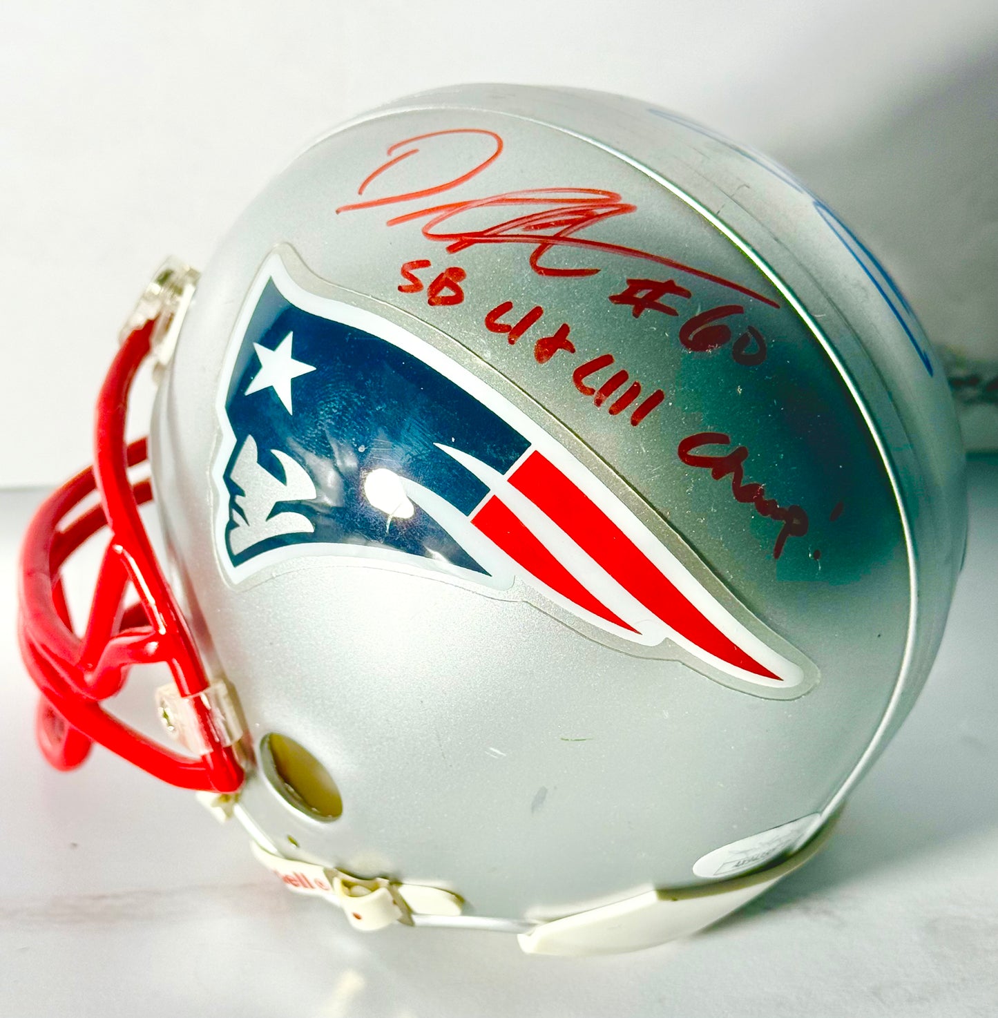 Rob Ninkovich & David Andrews Signed Patriots Mini Helmet JSA Certified (Multi Scripts)