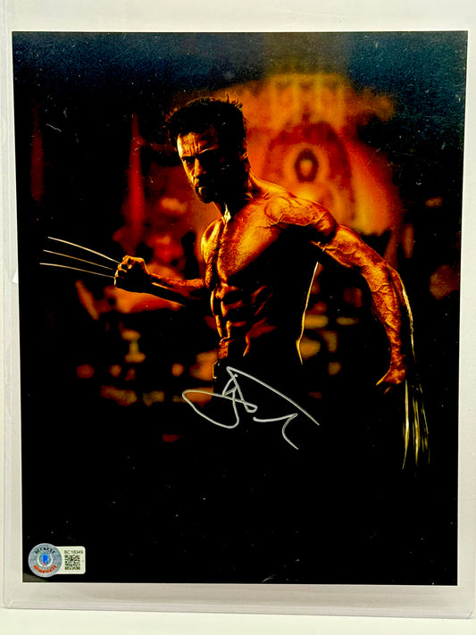 Hugh Jackman Wolverine Signed 8x10 Photo Beckett Certified