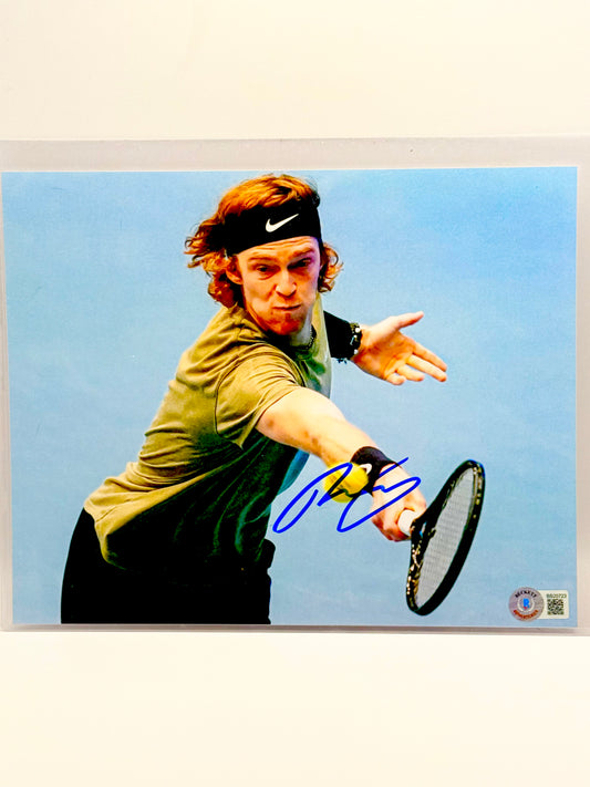 Andrey Rublev Signed 8x10 Photo Beckett Certfied