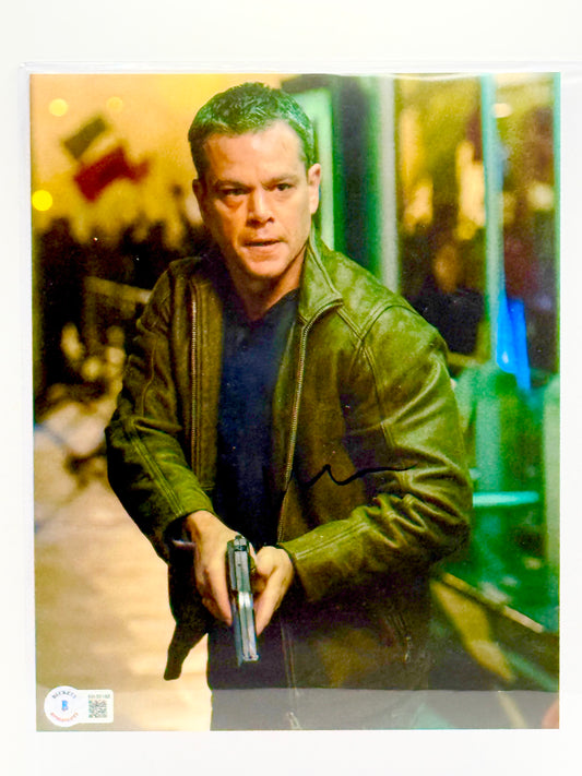 Matt Damon Bourne Supremacy Signed 8x10 Photo Beckett Certified