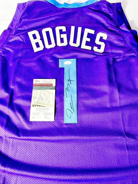 Muggsy Bogues Signed Hornets Jersey JSA Certified