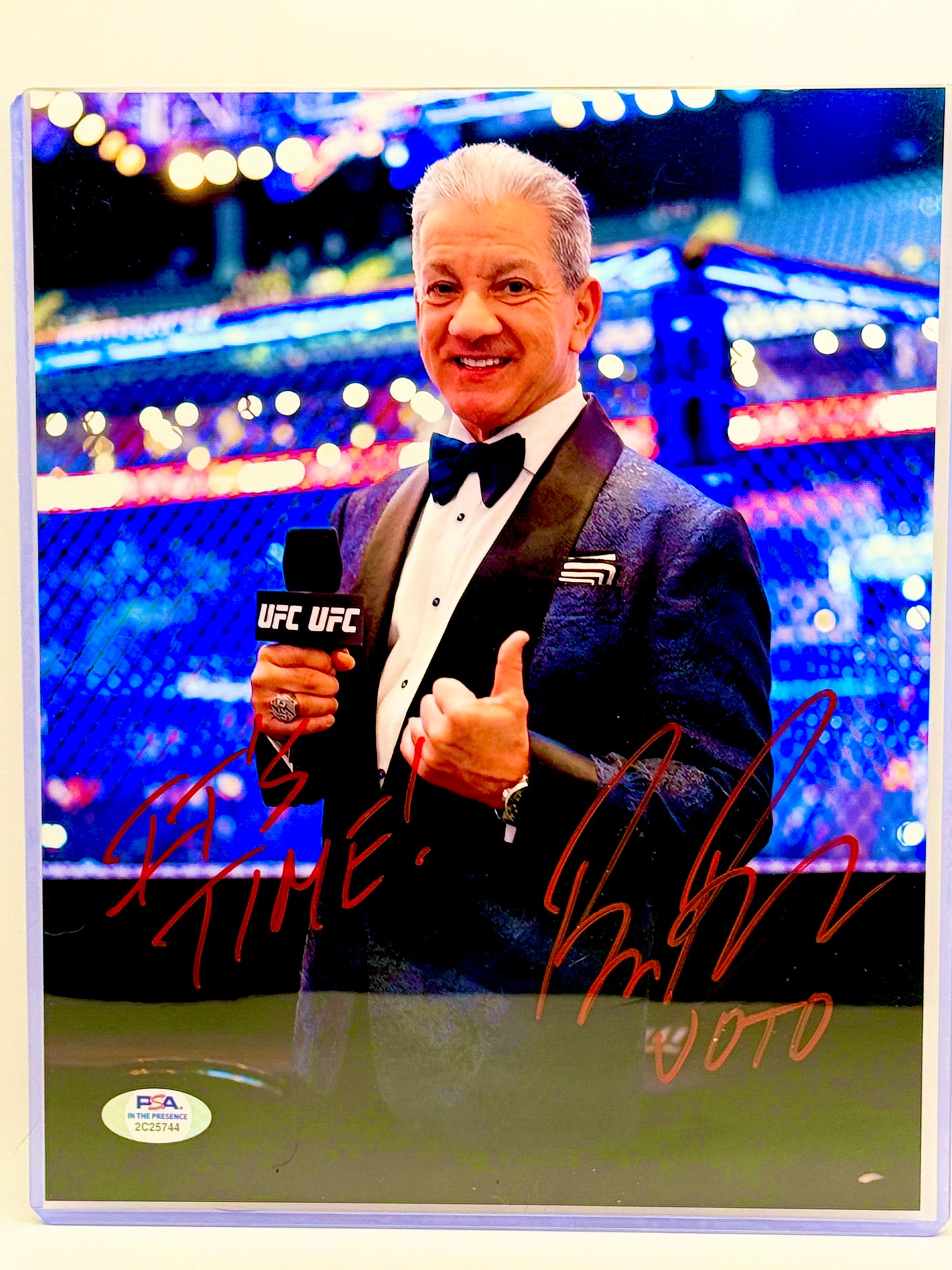 Bruce Buffer Signed UFC 8x10 Photo PSA Certified