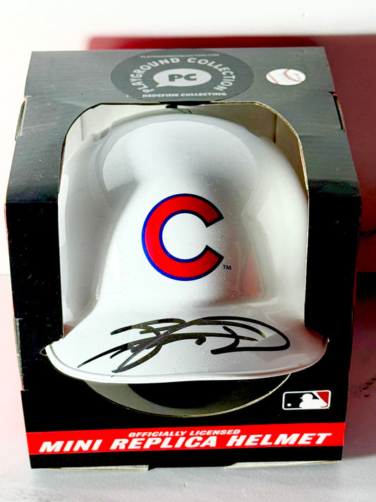 Sammy Sosa Signed Cubs Mini Helmet JSA Certified