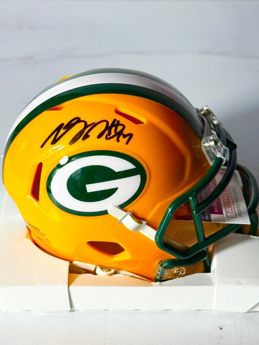 Devante Adams Signed Packers Mini Helmet JSA Certified