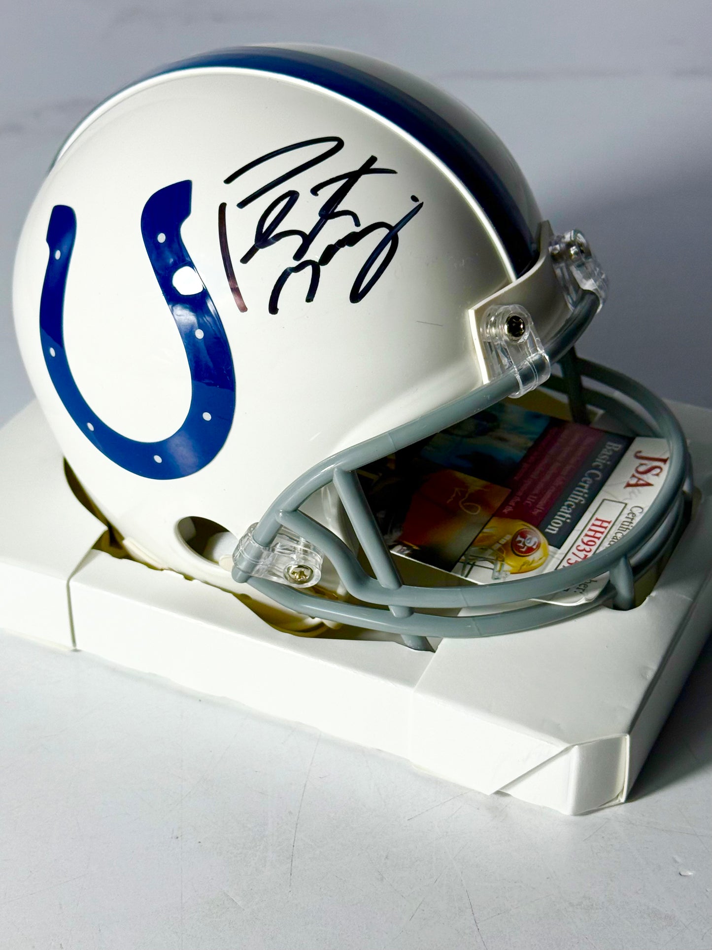 Peyton Manning Signed Colts Mini Helmet JSA Certified (Stock Photo)