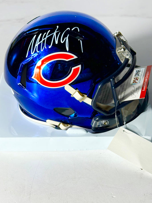 Matt Nagy Signed Bears Chrome Mini Helmet Beckett Certified