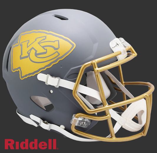 PRE-ORDER JUSTIN WATSON SIGNED KANSAS CITY CHIEFS SLATE SPEED AUTHENTIC HELMET BECKETT CERTIFIED